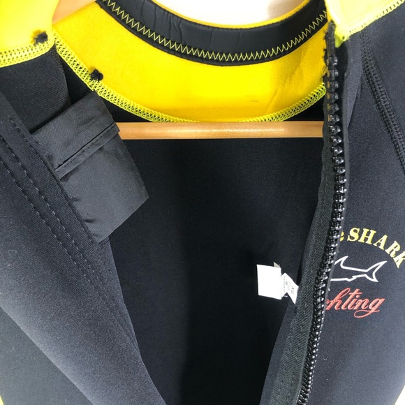 Paul & Shark Yachting Wet Suit Mens XL Neoprene Black Yellow - Picture 7 of 8